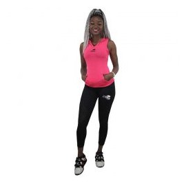 BLUSA O PLAYERA DEPORTIVA CON GORRO FIRE SPORTS FEMENIL ROSA